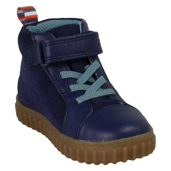 Clarks Boys Clarks Elasticated Lace Bear Face Ankle Boots Cove Kind