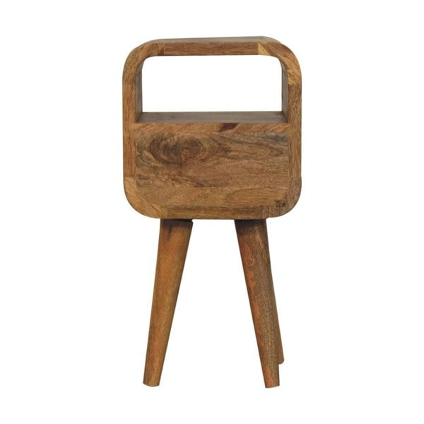 Artisan Furniture Extra Mini Oakish Curve Open Slot Bedside