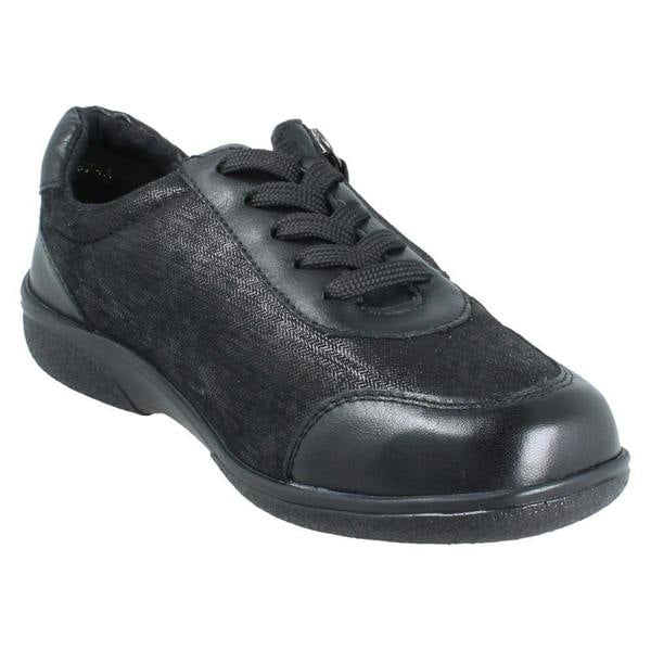 DB Shoes Ladies DB Shoes Wide Fit With Stretch Casual Lace Up/Zip Shoes Wayfaring