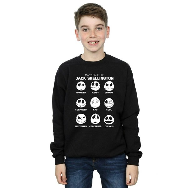 Disney Boys Nightmare Before Christmas The Many Faces Of Jack Sweatshirt - Black