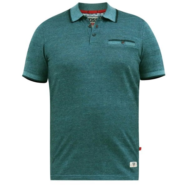 Duke Mens D555 Troy Textured Kingsize Polo Shirt - Teal
