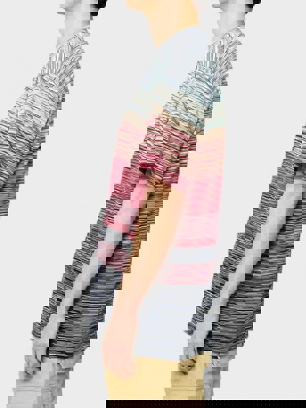 Missoni Space Dye Cotton T Shirt Blue Red - Mens