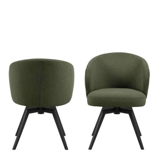 Furniture To Go Darlene Dining Chair with Armrest and Swivel Function in Green