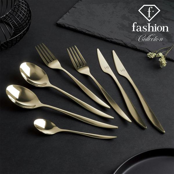 24 Piece Cutlery Set Mirror Champagne FTV0082 Fashion