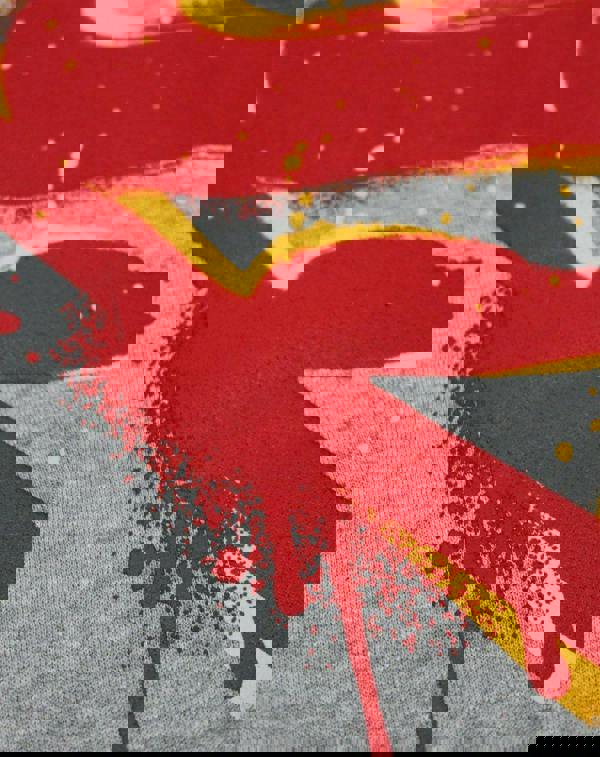 DC Comics Mens Grey Superman Stencil Logo Sweatshirt