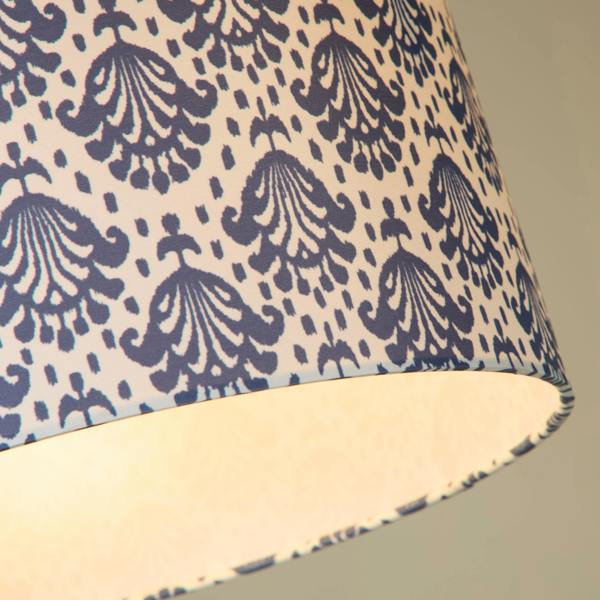 Lighting Collection Bute Sapphire Print Drum Shade - 35cm