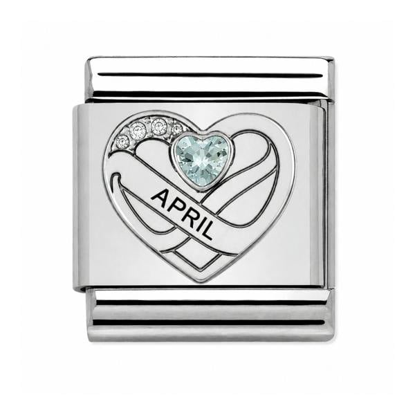 Serafina Birthstone Heart Charm | Italian Style Bracelet Charm