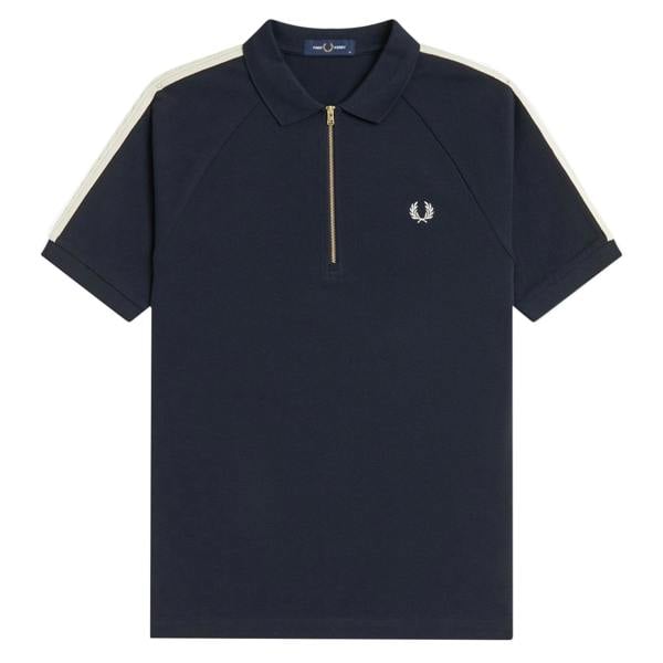 Fred Perry Cable Taped Polo Shirt Navy
