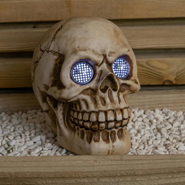Samuel Alexander 21cm Battery Powered Light up Blinking Skull Halloween Decoration with LEDs