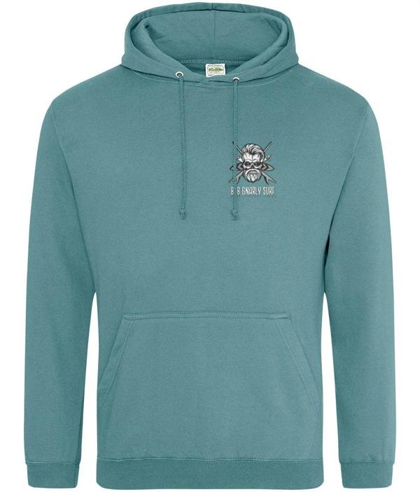 Bob Gnarly Surf Skull & Crossboards Classic Hoodie - Seafoam