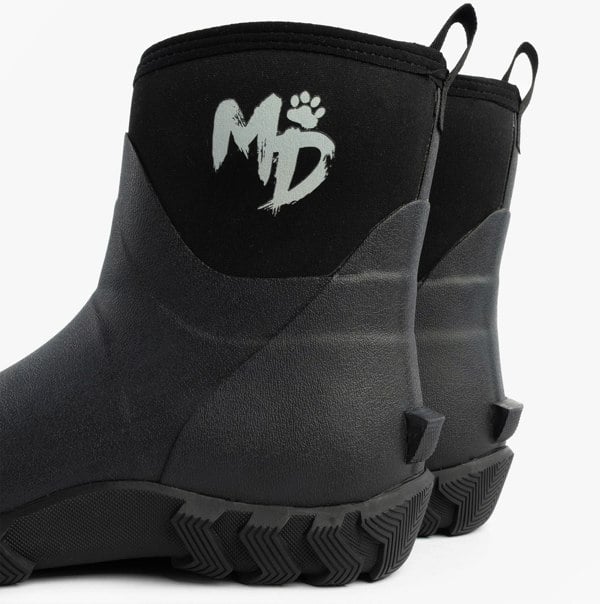Mud Dogs RUTLAND SHORT Unisex Neoprene Wellington Boots Black