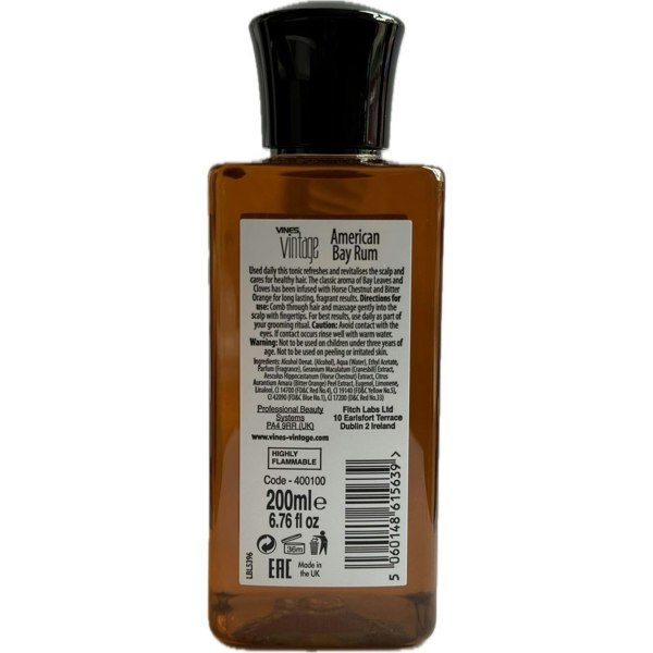 Vines Vintage American Bay Rum 200ml Hair Tonic
