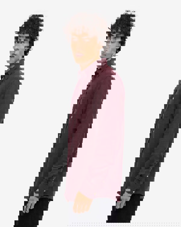 Colorful Standard Mens Organic Flannel Shirt - Oxblood Red