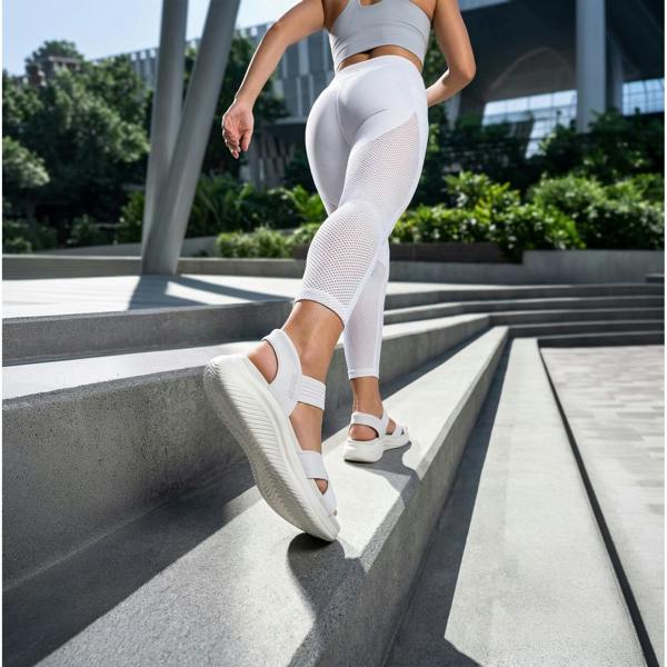 Skechers ULTRA FLEX 3.0 Ankle Strap Sandals in White