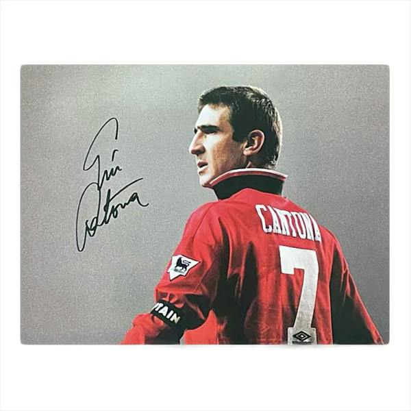 Eric Cantona signed Manchester United photo — Unframed
