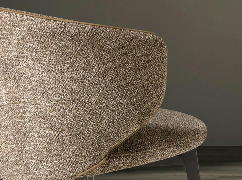 Angel Cerdá Brown marbled fabric chair 4240