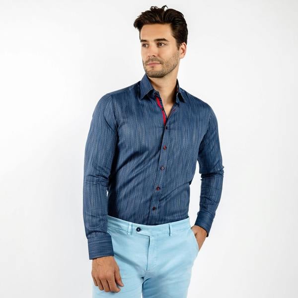 LUXURY KNITTED CLASSIC JACQUARD SHIRT – Premium Men's Patterned Shirt by Claudio Lugli | Bold Design, Tailored Fit, Best Printed Shirts