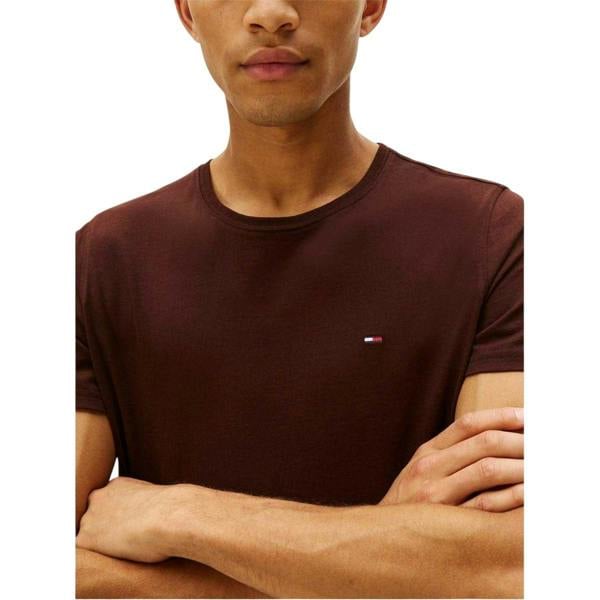 Tommy Jeans Mens Embroidered Logo Loose T-Shirt - Brown - 