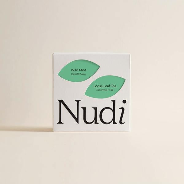 Wild mint luxury tea box with a fresh green design and eco-friendly packaging.