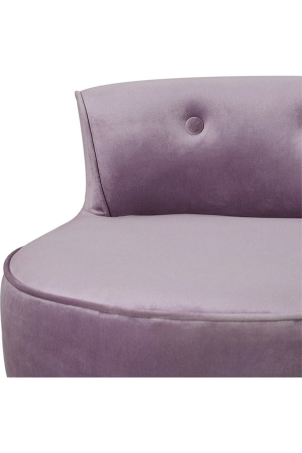 Living and Home Purple Velvet Make Up Chair Dressing Footstool with White Legs