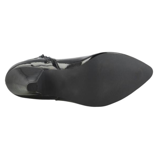 Spot On Ladies Spot On Mid Heel Rouched Ankle Boots F50897