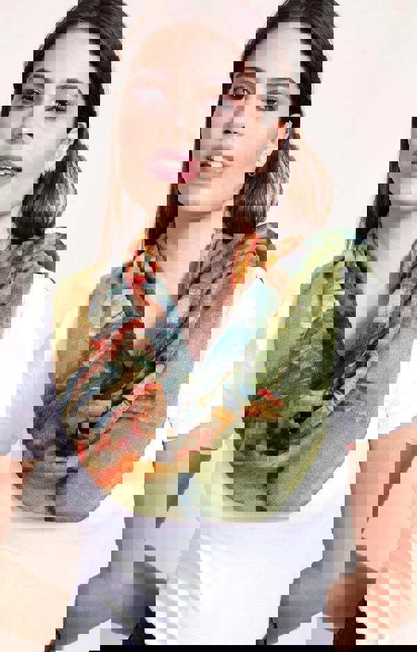 Alie Street London Amara Silk Wool Scarf - Paradise Bloom