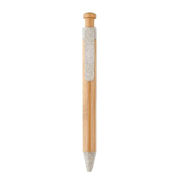 MidOcean Toyama Bamboo & Wheat Straw Ballpoint Pen - Beige - 
