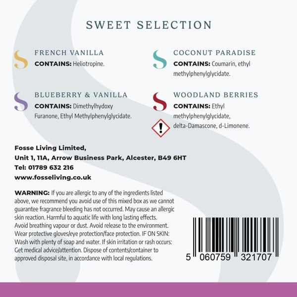 Fosse Living Sweet Selection Wax Melts - 16 Pack