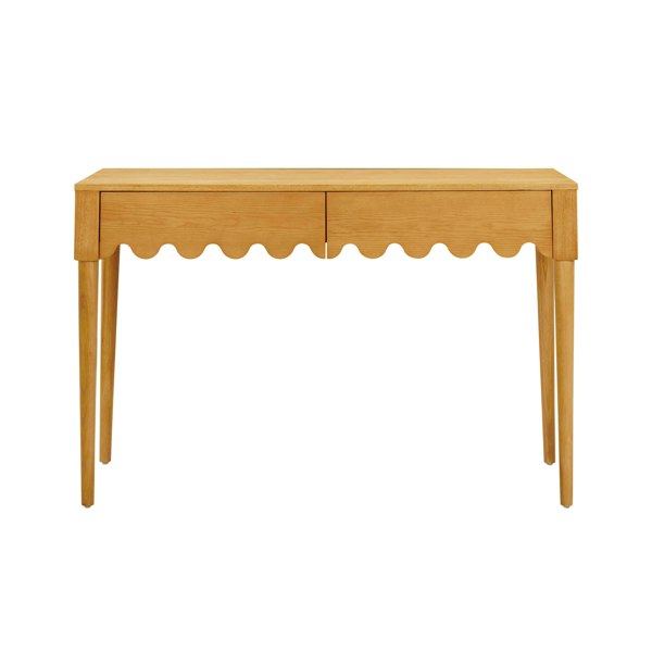 Furniture Edit Oodle Natural Ash 2 Drawer Desk Console Dressing Table