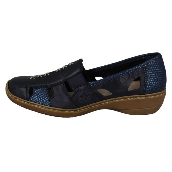Rieker Ladies Rieker Cut Out Design Slip On Shoes 41385