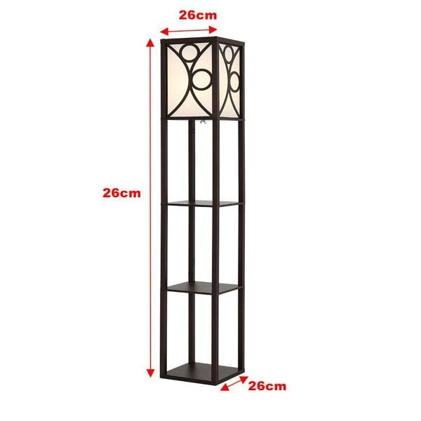 Modern Floor Lamp with 3 Wood Shelves Floorlamp Living and Home