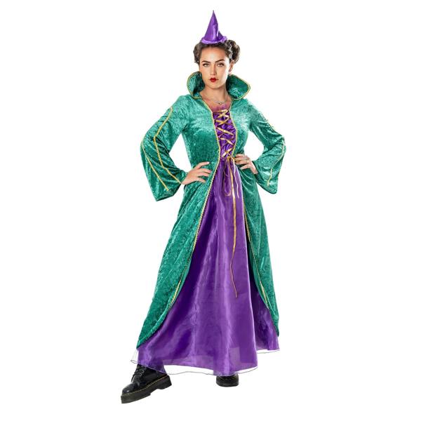 Bristol Novelty Womens/Ladies Witch Costume - Green/Purple - 
