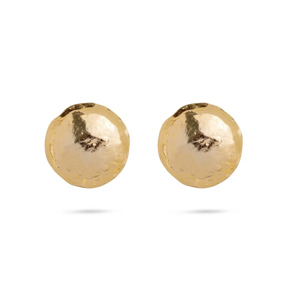 Gold Trip Vintage Disc Clip-On Earrings