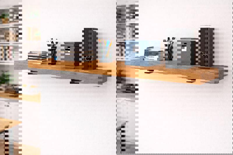 TRL Furniture Swedish Pine Shelves with Steel Brackets