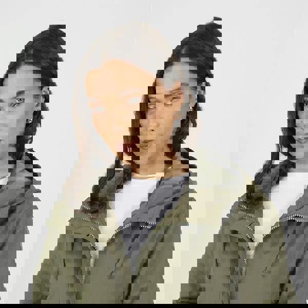 Brave Soul Light Khaki Lightweight Parka Style Hooded Jacket - Light Khaki Image 4