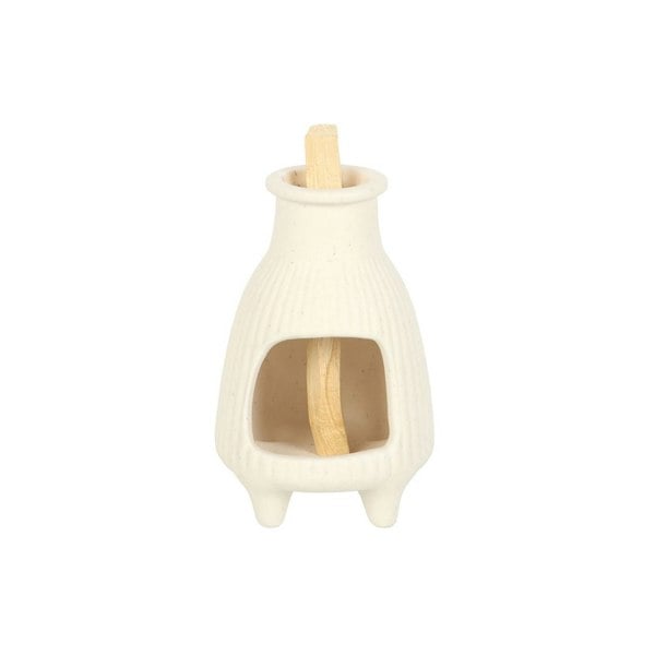 Serano Cream Ribbed Palo Santo Burner