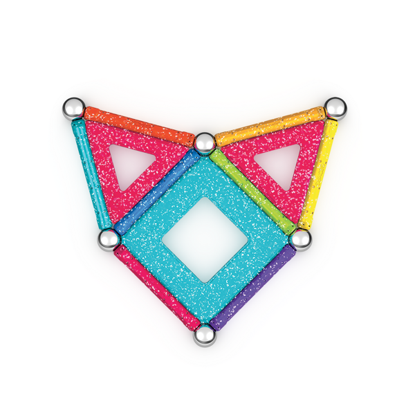 Geomag Recycled Magnetic Glitter Panels - 22 Pieces