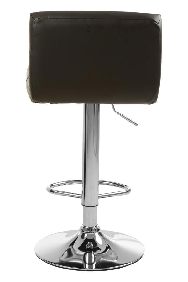 Interiors by Premier Baina Black Seat Bar Stool With Chrome Base