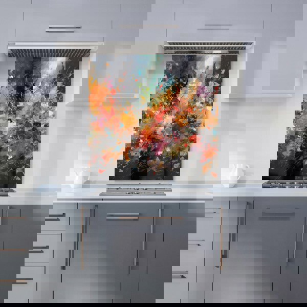 Warren Reed - Designer A Vibrant Abstract Painting Kitchen Splashback
