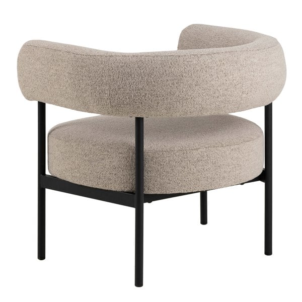 Furniture To Go Oakfield Lounge Chair in Beige Fabic with Black Legs