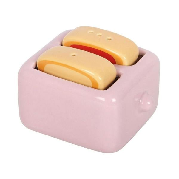 Kingsbury Gifts Toast Shaped Salt & Pepper Shakers With Toaster Stand