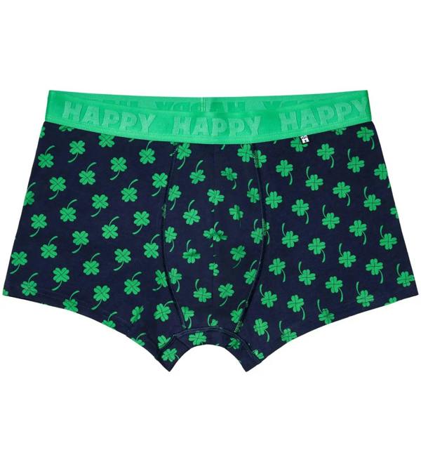 Happy Socks 4-Leaf Clover Boxer Trunk, Navy