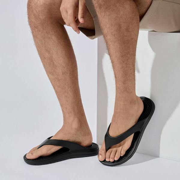 Totes Sol Bounce SOL BOUNCE 0352 Toe-Post Sandals   in  Black