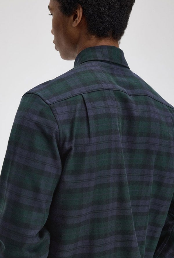 Fred Perry Brushed Black Watch Tartan Shirt