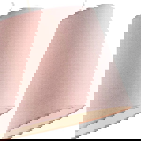 Blush Pink Cotton Fabric 12inch Drum Lampshade with White Cotton Inner Image 3