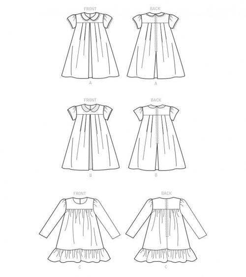 Vogue Sewing Pattern 1857, Dresses for Kids, CDD (2-3-4-5) - Easy