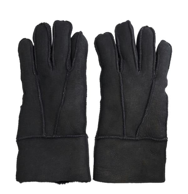Infinity Leather Unisex Sheepskin Suede Gloves with Roll Up/Down Cuff