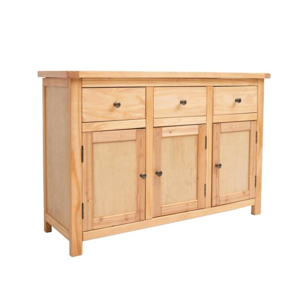 Cabinet Bits Lugo Waxed 3 Drawer 3 Door Sideboard Brass Knob