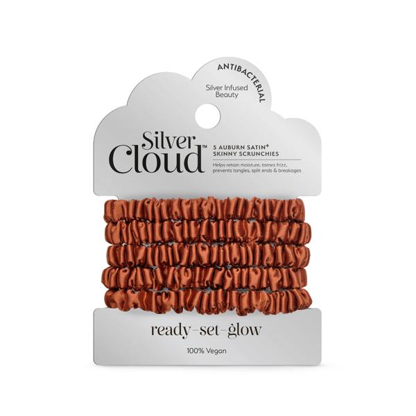 Silver Cloud Beauty Silver Cloud Skinny Hair Scrunchie  Auburn 5 Pack
