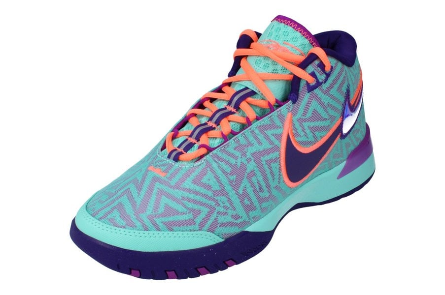 Nike Lbj Nxxt Genisus Mens Basketball Trainers Hf0712  300 - Hyper Turquoise Vivid Purple 300 - Photo 0